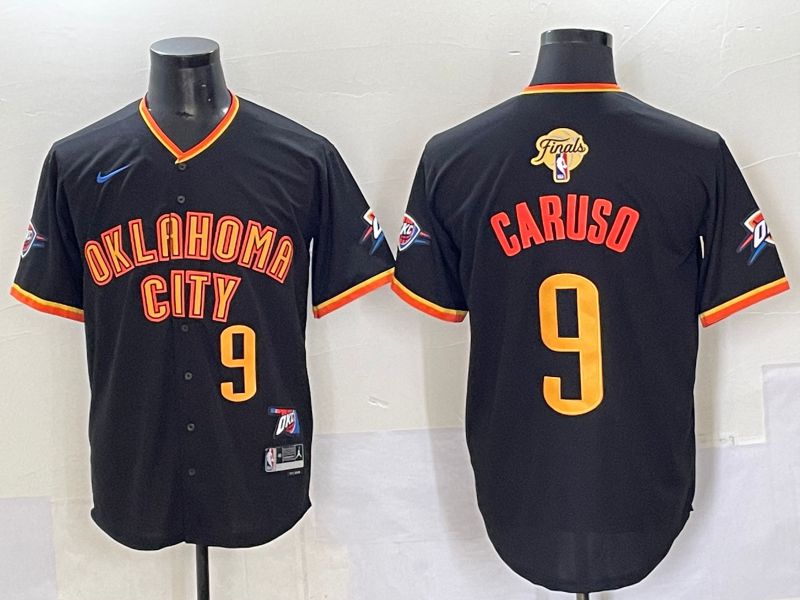 Men 2025 Oklahoma City Thunder #9 Caruso Black Nike Joint Name NBA Jersey style 26->oklahoma city thunder->NBA Jersey